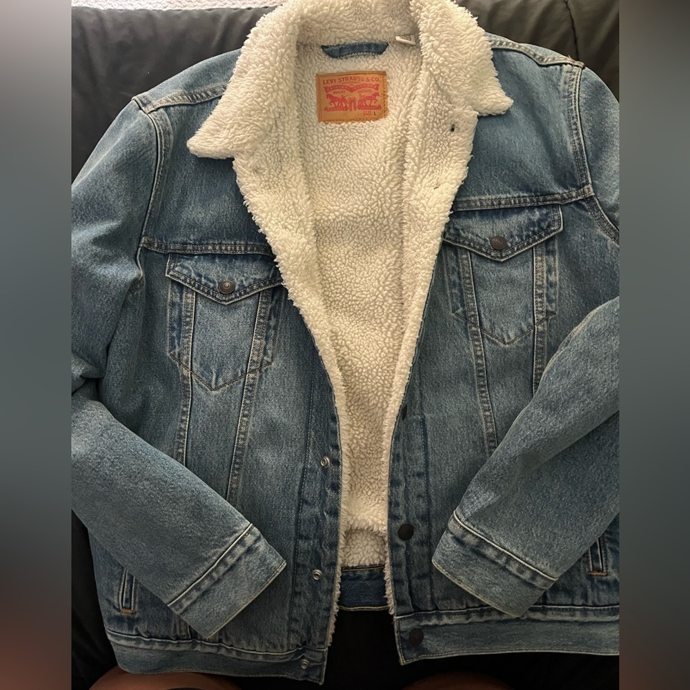 Mens Levi's Sherpa Lined Trucker Jacket